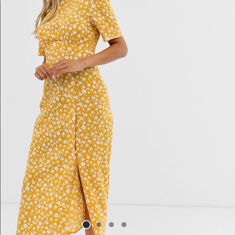ASOS design floral midi dress with buttons